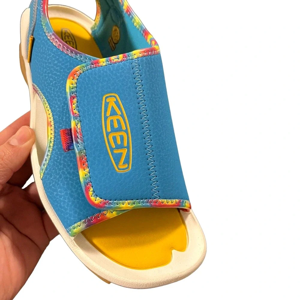 KEEN Youth Girls Sport Outdoor‎ Sandals Size 4 Blue- Tie Dye Adjustable Washable